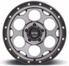17x8.5 KMC KM541 Dirty Harry Satin Gray w/ Black Lip 6x5.5/139.7 18mm