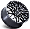 20X9 Niche Calabria 5 Gloss Black Machined NC277 5x4.5/114.3 35mm