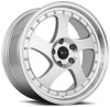 18x9 Vors VR2 Silver Machined w/ Chrome Rivets 5x4.5/114.3 35mm