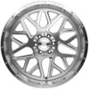 24x12 AXE Offroad AX5.1 Silver Brushed Milled w/ Mirror Lip  (Compression Forged) (* May Require Trimming)  6x135 6x5.5/139.7 -44mm