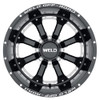 20x9 Weld Off-Road Granada Eight W125 Gloss Black Milled (Rotary Forged) 8x6.5/165 0mm