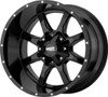 (Clearance - No Returns) 16x8 Moto Metal MO970 Gloss Black Milled Lip  6x120 6x5.5/139.7 0mm