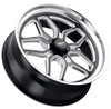 15x8 Weld Performance Laguna S107 Gloss Black Milled Machined (Rotary Formed) 5x4.25/120.7 0mm