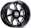 Cali Off-Road Wheels 20x10 Cali Off-Road Sevenfold 9111BM Gloss Black w/ Milled Spokes 8x170 -25mm 