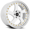 Vors Wheels 18x9 Vors VR2 White Machined w/ Gold Rivets (CUSTOM 2-3 weeks) 35mm* 