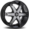 Diablo Wheels 24x10 Diablo Fury Gloss Black w/ Chrome Inserts (CUSTOM 2-3 weeks)* 