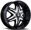 Diablo Wheels 24x10 Diablo Elite Black w/ Chrome Inserts (CUSTOM) 