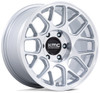 17x8.5 KMC KM730 Hatchet Gloss Silver Machined 6x5.5/139.7 25mm