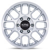 17x8.5 KMC KM730 Hatchet Gloss Silver Machined 6x5.5/139.7 25mm