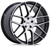 18X9.5 TSW TW002 Lasarthe Gloss Black Machined (Flow Formed) 5x112 22mm