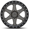 17x9 Lock Off-Road Olympus Olympus Matte Grey w/ Matte Black Ring 5x5/127 -12mm