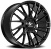 22x9 Lexani Velar Gloss Black w/Machined Tips (CUSTOM)