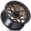 22x10 Lock Off-Road Matrix Matte Bronze w/ Matte Black Ring 6x135 6x5.5/139.7 -18mm