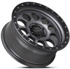 17x9 Lock Off-Road 50CAL Matte Grey w/ Matte Black Ring 6x5.5/139.7 -12mm