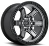 17x9 Fuel Off-Road Kicker 6 Anthracite w/ Black Lip D698 6x4.5/114.3 12mm