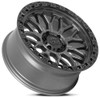 17x9 Lock Off-Road Combat Matte Grey w/ Matte Black Ring 5x5/127 -12mm