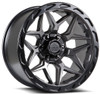 22x10 Lock Off-Road Matrix Matte Grey w/ Matte Black Ring 5x5/127 5x5.5/139.7 -18mm