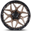 22x10 Lock Off-Road Matrix Matte Bronze w/ Matte Black Ring 8x180 -18mm