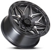 17x9 Lock Off-Road Matrix Matte Grey w/ Matte Black Ring 5x5/127 5x5.5/139.7 -12mm
