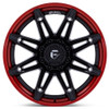 24x12 Fuel Off-Road Matte Black w/ Candy Red Lip FC401 (* May Require Trimming) 8x170 -44mm