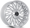 22x9.5 Dolce Luxury Sesto Gloss Silver Brushed 18mm (CUSTOM)