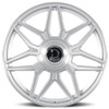 24x10 Dolce Luxury Verona Gloss Silver Brushed 35mm (CUSTOM)