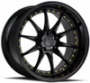Aodhan Wheels 19x8.5 Aodhan DS07 Gloss Black w/ Gold Rivets 5x4.5/114.3 35mm 