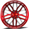 22x12 AXE Offroad AX1.2 Candy Red Milled (Compression Forged) (* May Require Trimming)  5x150 -44mm