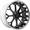 24x9 AZAD AZ99 Gloss Black w/ Chrome Stainless Steel Lip 5x112 35mm