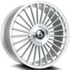 22x9 AZAD AZ25 Brushed Silver 5x120 15mm