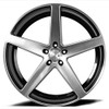 22x9 AXE 1AV ZX9 Gloss Black Polished Face 5x5/127 35mm (Custom)