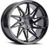 20x9 Blaque Diamond BD-F20 Gloss Black (Flow Forged) (True Directional) (Left) 5x115 15mm