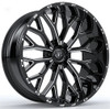 22X12 TIS Off-Road 565BM Gloss Black Milled (* May Require Trimming) 6x135 -44mm