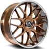 24x10 AZAD AZV02 Rose Gold w/ Stainless Steel Chrome Lip 5x112 5x120 35mm