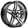 22x10.5 AXE EX20 Gloss Black Machined Face and Polished Barrel 5x110 38mm (Custom)
