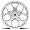 24x10 Blaque Diamond BD-F25 Brushed Silver (Flow Forged) 5x112 25mm