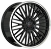 24X10 Gianelle Aria Gloss Black w/ Polished Lip (Flow Formed) (Deep Concave) 6x135 6x5.5/139.7 15mm