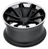 20x10 Blaque Diamond BD-23 Gloss Black w/ Chrome Stainless Steel Lip 5x4.5/114.3 30mm