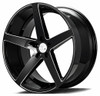 22x9 AXE 1AV ZX9 Gloss Black Milled Accents 5x120 20mm (Custom)