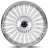 24x10 Dolce Luxury Razzo Gloss Silver Brushed w/ Stainless Lip 6x135 6x5.5/139.7 35mm