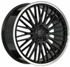 Gianelle Wheels 24X10 Gianelle Aria Gloss Black w/ Polished Lip (Flow Formed) (Deep Concave) 5x112/5X120 22mm 