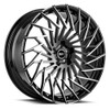 Savini Wheels 24x10 Savini SV.1 X5 Gloss Black Brushed Accent (Fully Forged) (6-Lug Left) (CUSTOM) 