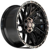 4Play Off-Road Wheels 18x8 4Play Off-Road 4PS28 Gloss Black Brushed & Tinted 5x4.25/108 5x110 38mm 