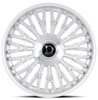 Dolce Luxury Wheels 24x10 Dolce Luxury Lusso Gloss Silver Brushed w/ Stainless Lip 25mm (CUSTOM) 