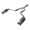 AWE Tuning 06-08 Audi B7 A4 3.2L Track Edition Dual Tip Exhaust - Polished Silver Tips 3040-32012