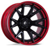 Fuel Off-Road Wheels 20x9 Fuel Off-Road Catalyst Matte Black w/ Candy Red Lip FC402 6x135 20mm 