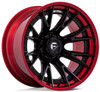 Fuel Off-Road Wheels 20x9 Fuel Off-Road Catalyst Matte Black w/ Candy Red Lip FC402 8x180 1mm 