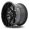 Hardrock Off-Road Wheels 20x9 Hardrock Off-Road H503 Spine Xposed Gloss Black Milled 5x150 0mm 