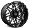 Hardrock Off-Road Wheels 22x12 Hardrock Off-Road H501 Bones Xposed Gloss Black Milled (* May Require Trimming) 6x135 -51mm 