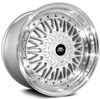 MST Wheels 17x8.5 MST MT13 Silver w/ Machined Lip 5x100 5x4.5/114.3 30mm 